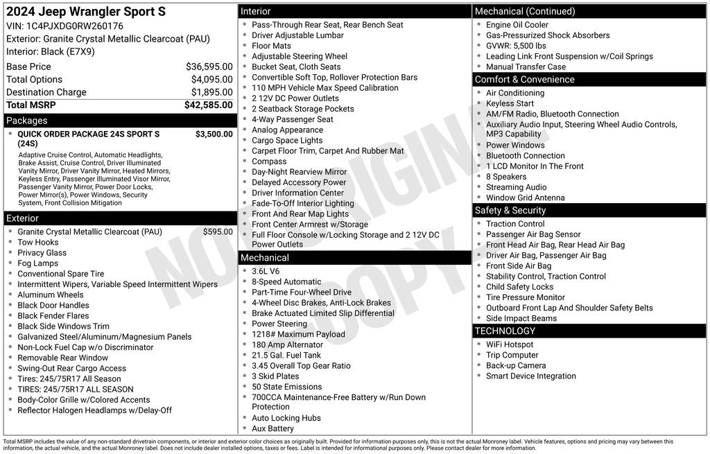 Used 2024 Jeep Wrangler Sport S image 6