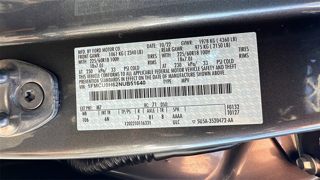 Used 2022 Ford Escape SEL w/ Technology Package image 33