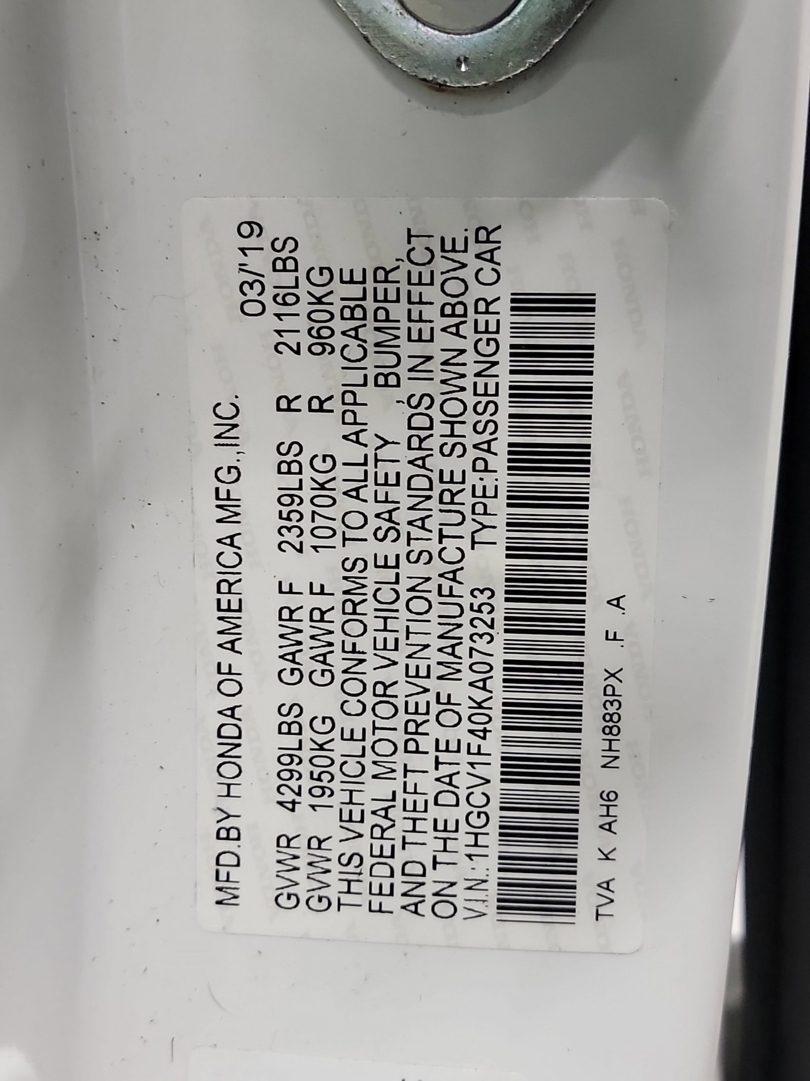 Used 2019 Honda Accord EX image 33