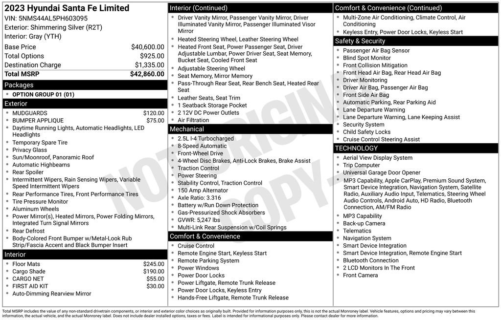 Used 2023 Hyundai Santa Fe Limited FWD image 44