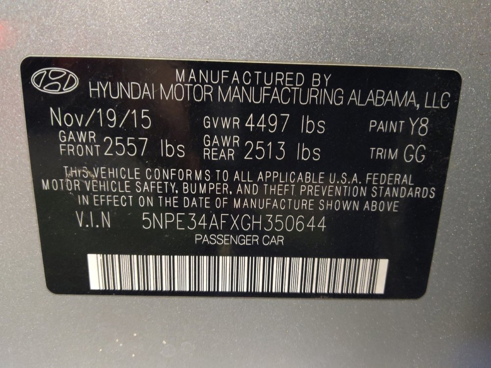 Used 2016 Hyundai Sonata Limited w/ Option Group 04 FWD image 33
