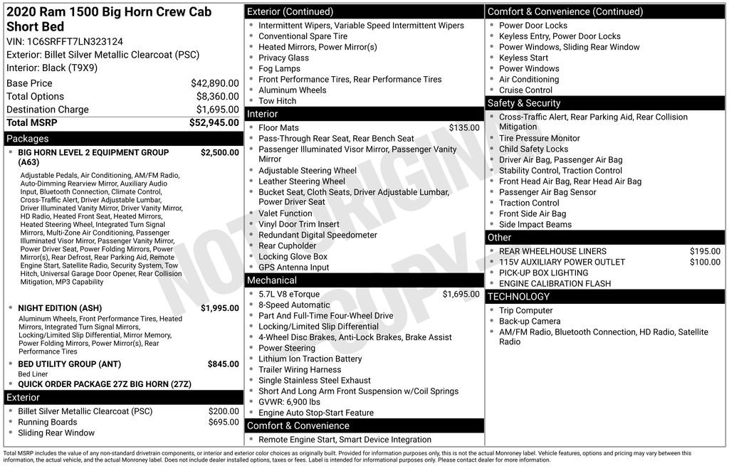 Used 2020 RAM 1500 Big Horn AWD/4WD image 4