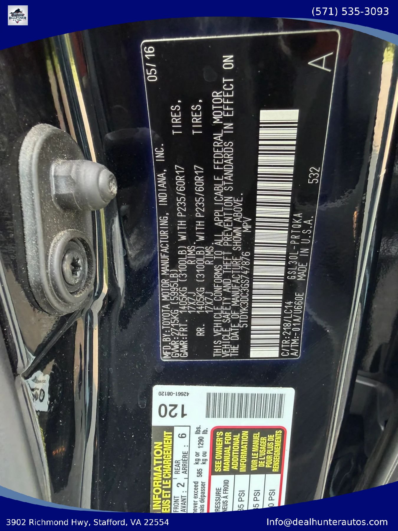 Used 2016 Toyota Sienna XLE Premium FWD image 34