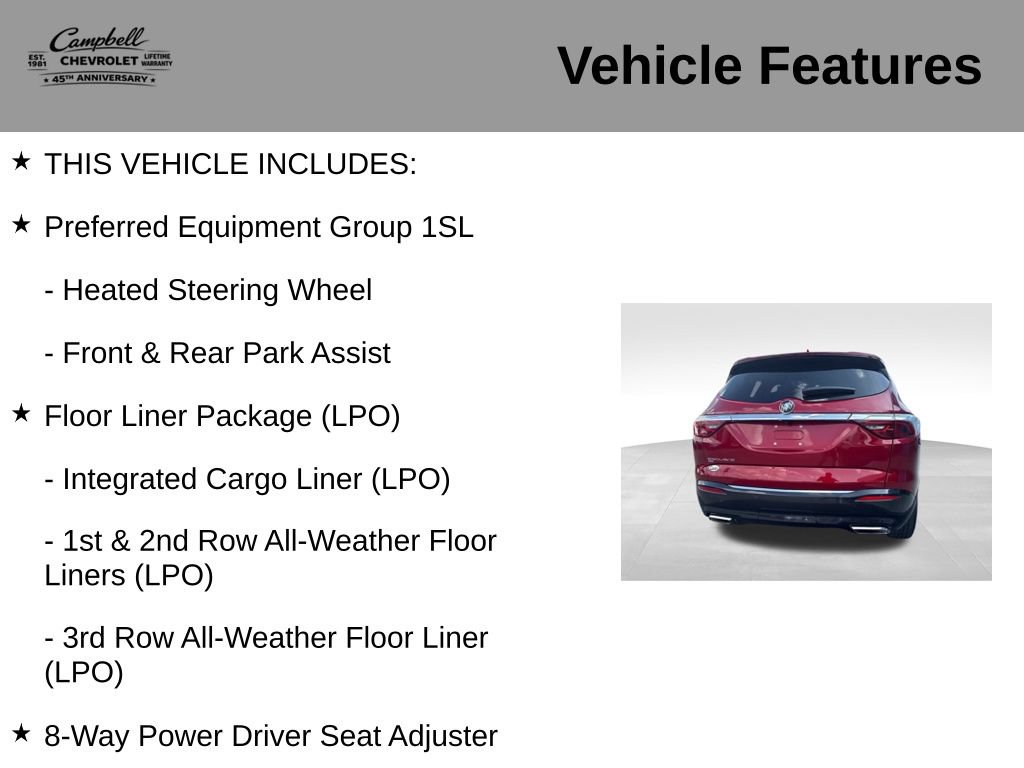 Used 2023 Buick Enclave Essence w/ LPO, Floor Liner Package AWD/4WD image 5