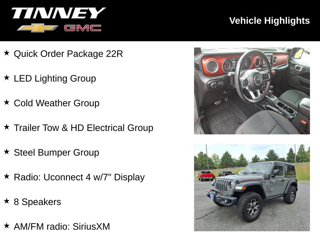 Used 2021 Jeep Wrangler Rubicon w/ Steel Bumper Group AWD/4WD image 6