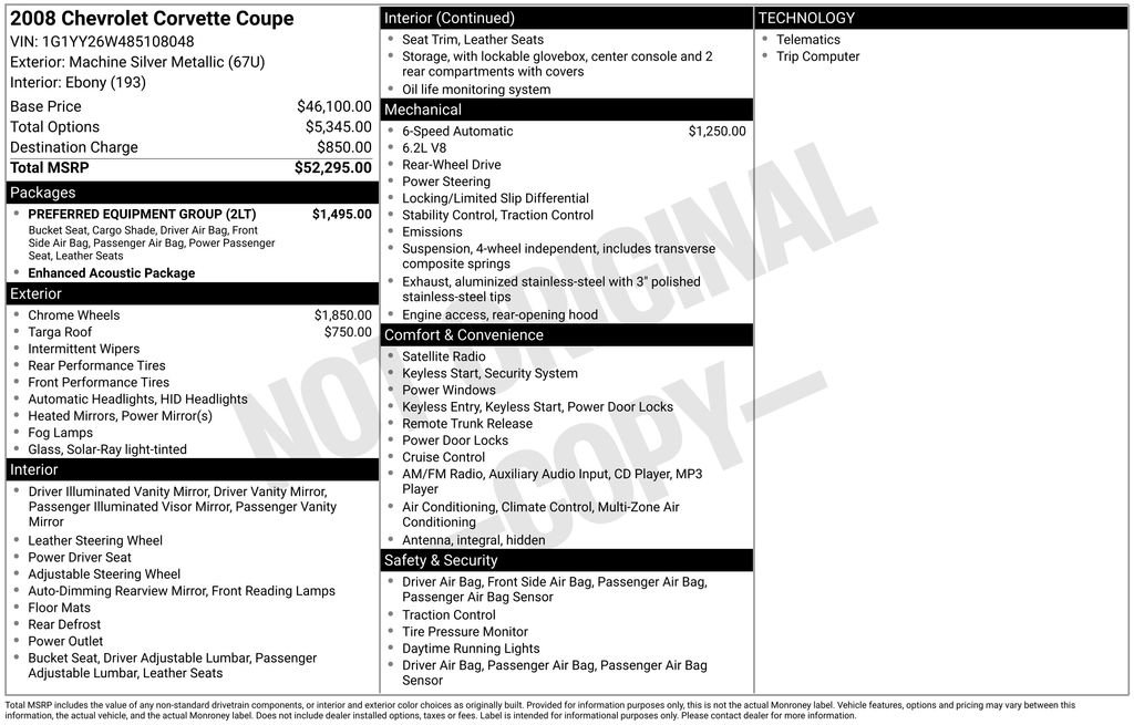 Used 2008 Chevrolet Corvette Coupe w/ Preferred Equipment Group image 23
