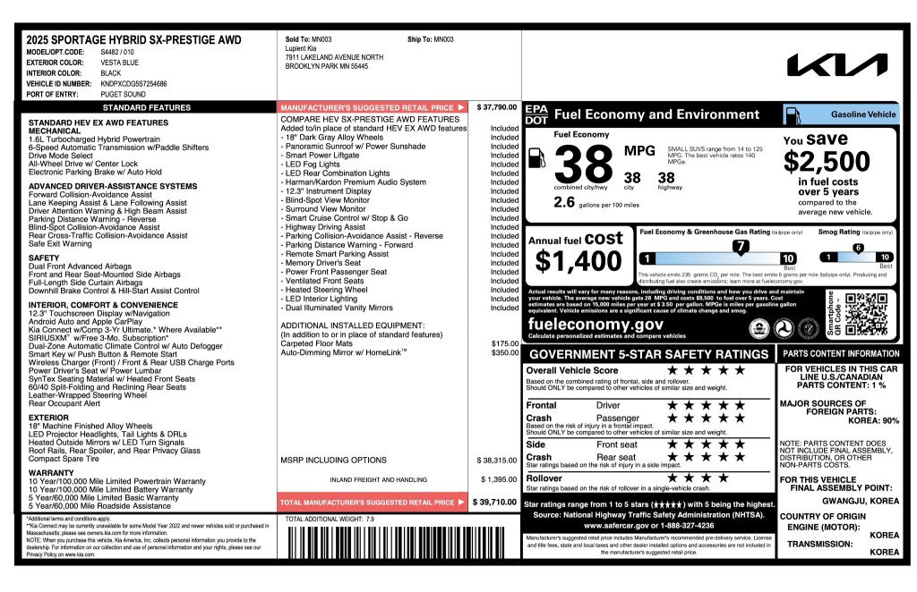 Used 2025 Kia Sportage SX Prestige image 57