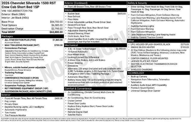 New 2026 Chevrolet Silverado 1500 RST w/ All Star Edition Plus AWD/4WD image 28