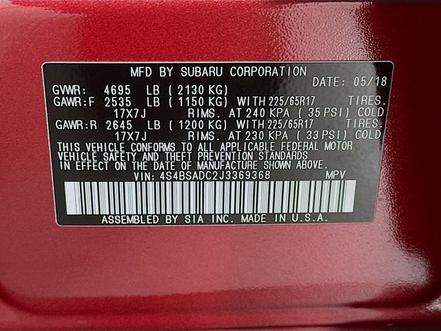 Used 2018 Subaru Outback 2.5i Premium image 31