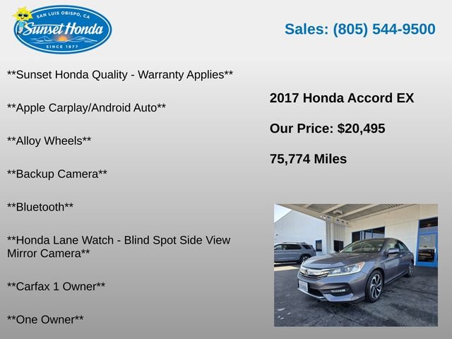 Used 2017 Honda Accord EX image 5