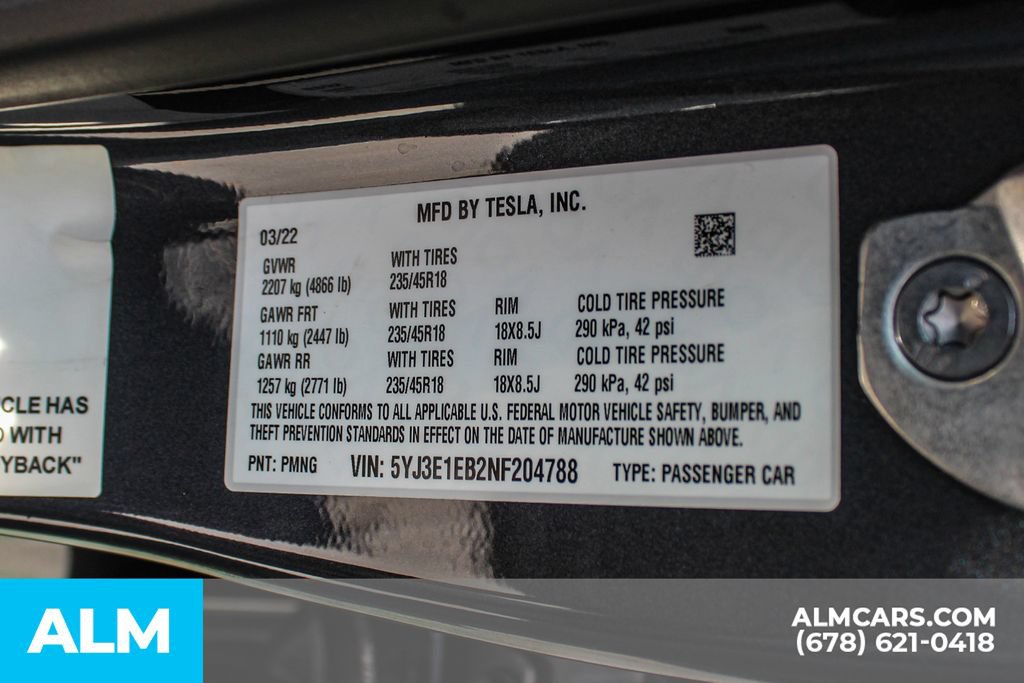 Used 2022 Tesla Model 3 Long Range AWD/4WD image 35