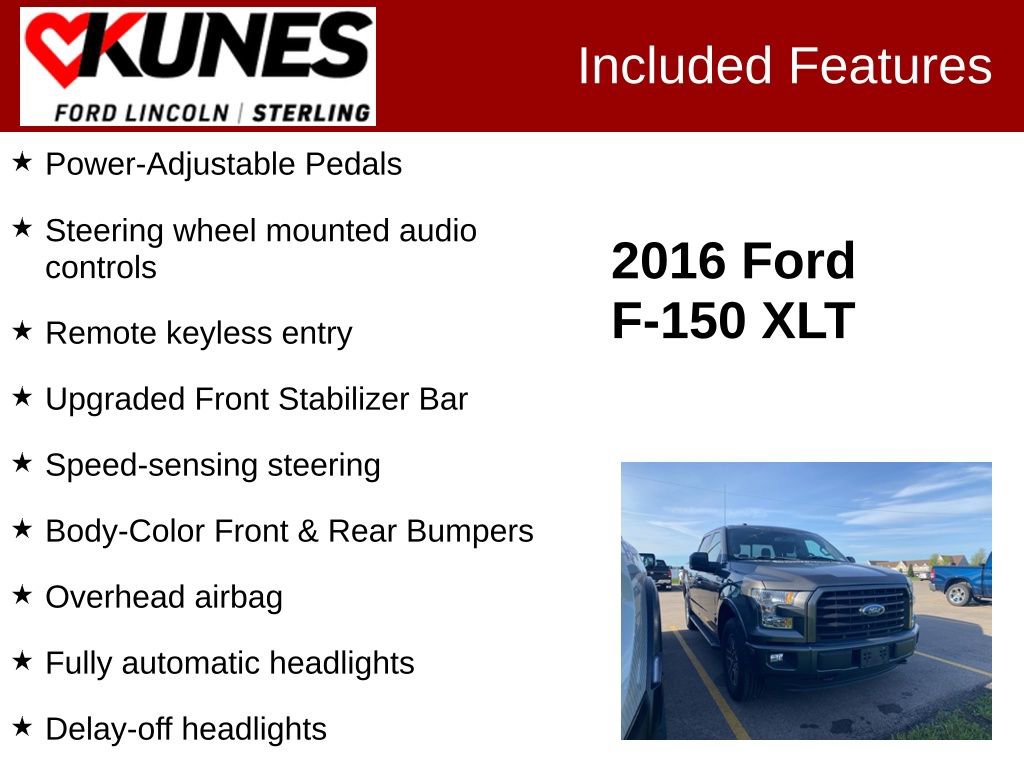 Used 2016 Ford F150 XLT w/ Equipment Group 302A Luxury AWD/4WD image 3