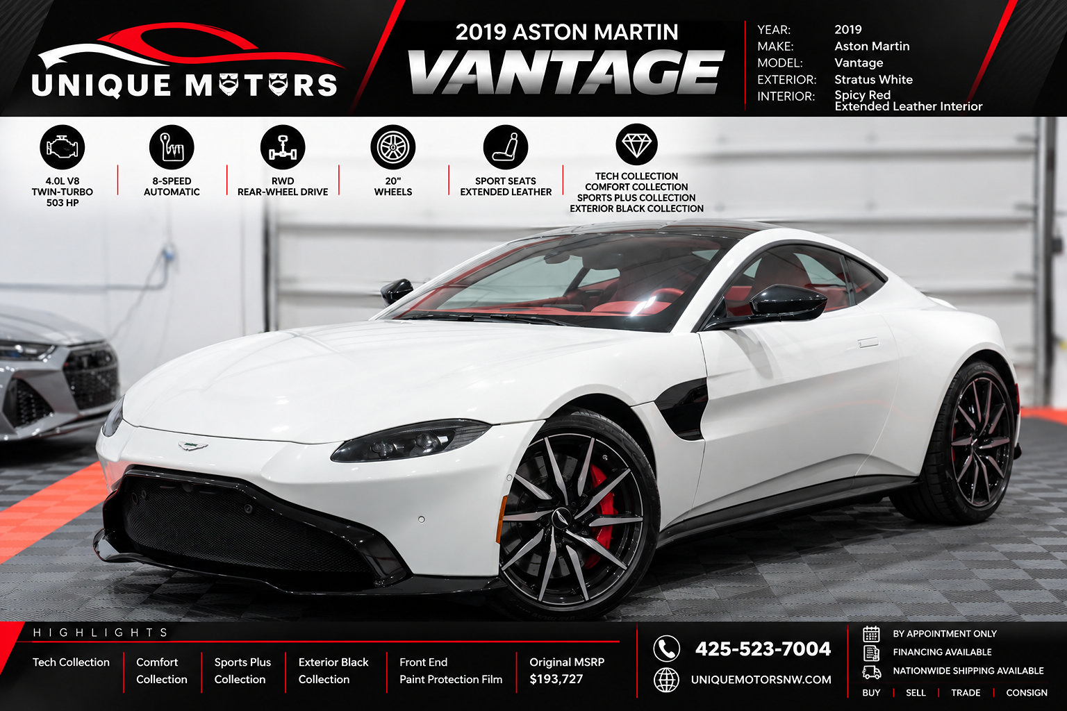 Used 2019 Aston Martin V8 Vantage Coupe