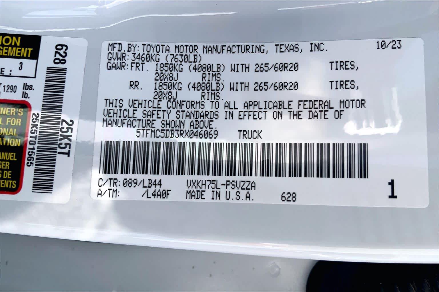 Used 2024 Toyota Tundra 1794 Edition AWD/4WD image 37