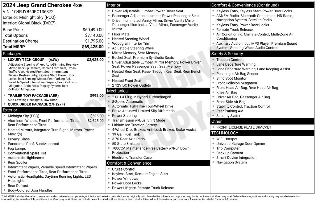 New 2024 Jeep Grand Cherokee Limited 4xe AWD/4WD image 6