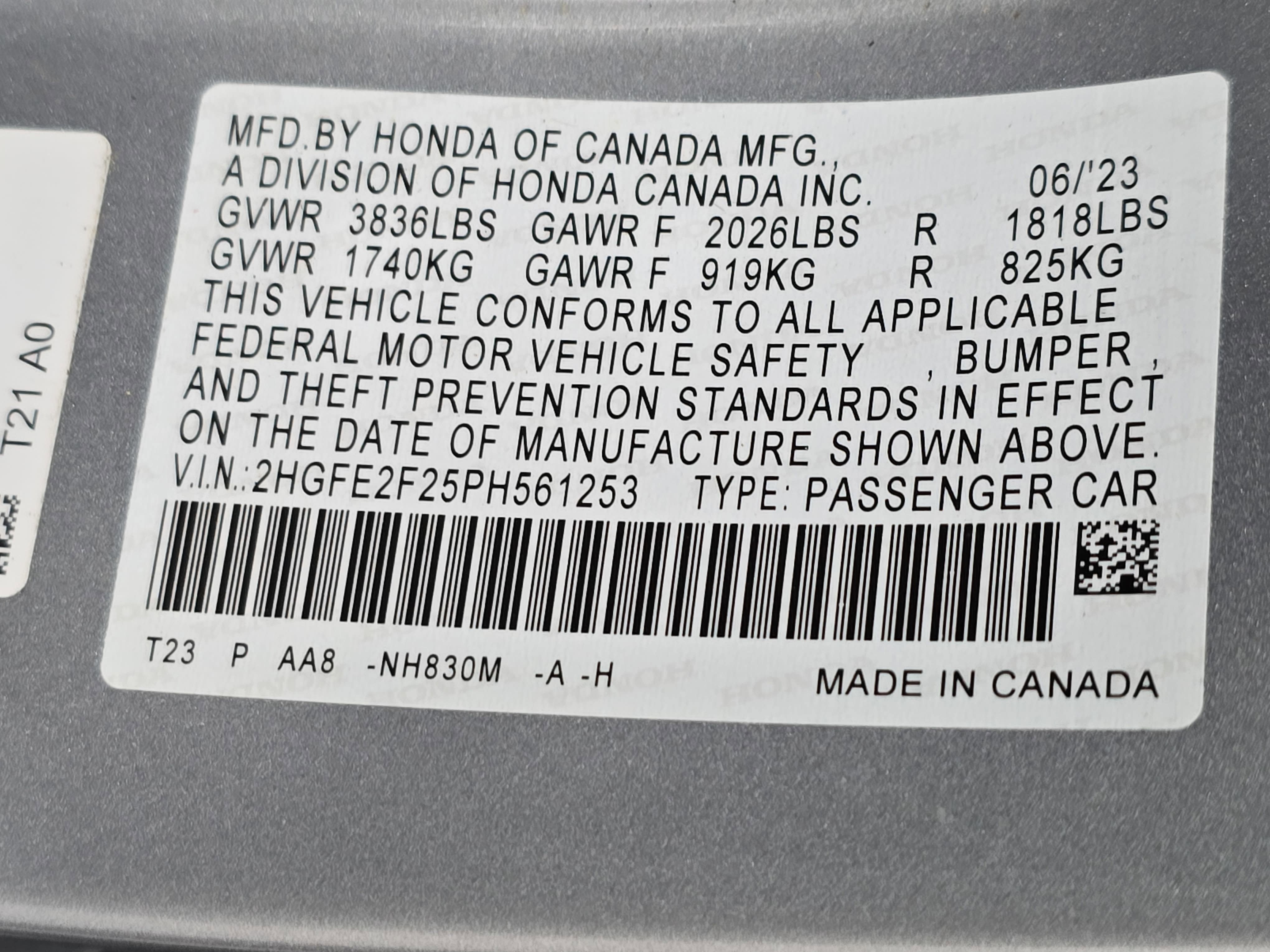 Certified 2023 Honda Civic LX image 31