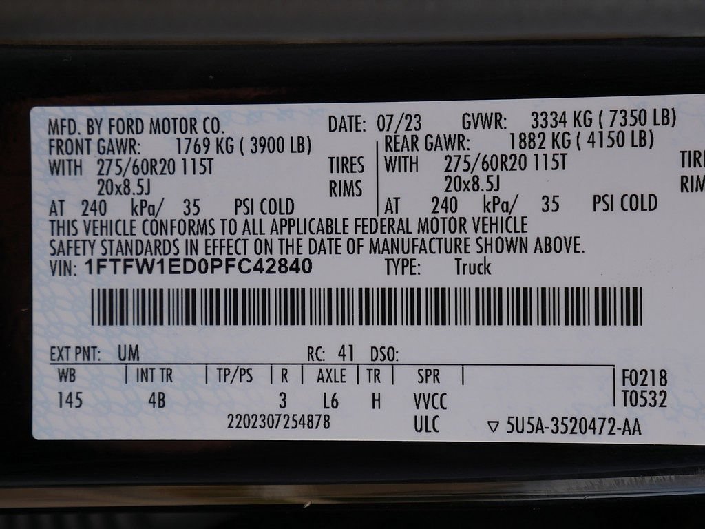 Used 2023 Ford F150 XLT w/ Equipment Group 302A High AWD/4WD image 78