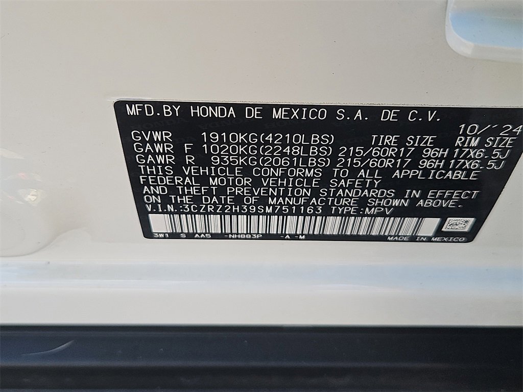 Certified 2025 Honda HR-V LX image 28