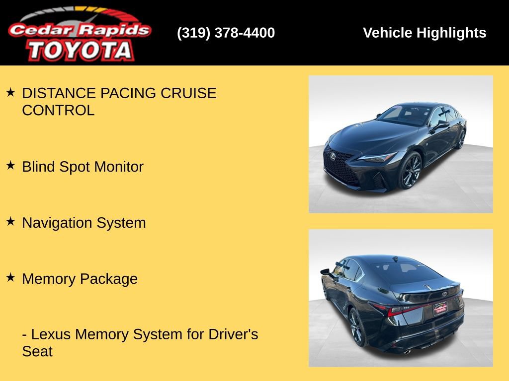 Used 2023 Lexus IS 350 F Sport w/ Navigation Package AWD/4WD image 30