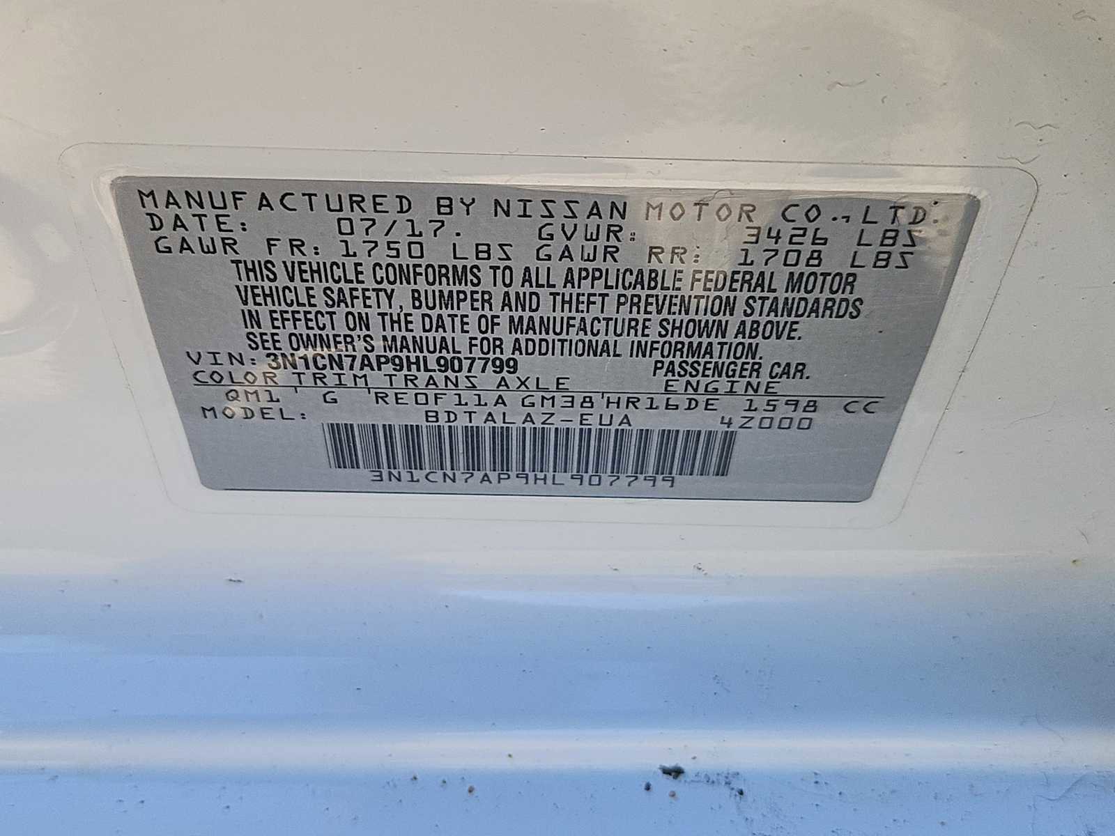 Used 2017 Nissan Versa S Plus image 14