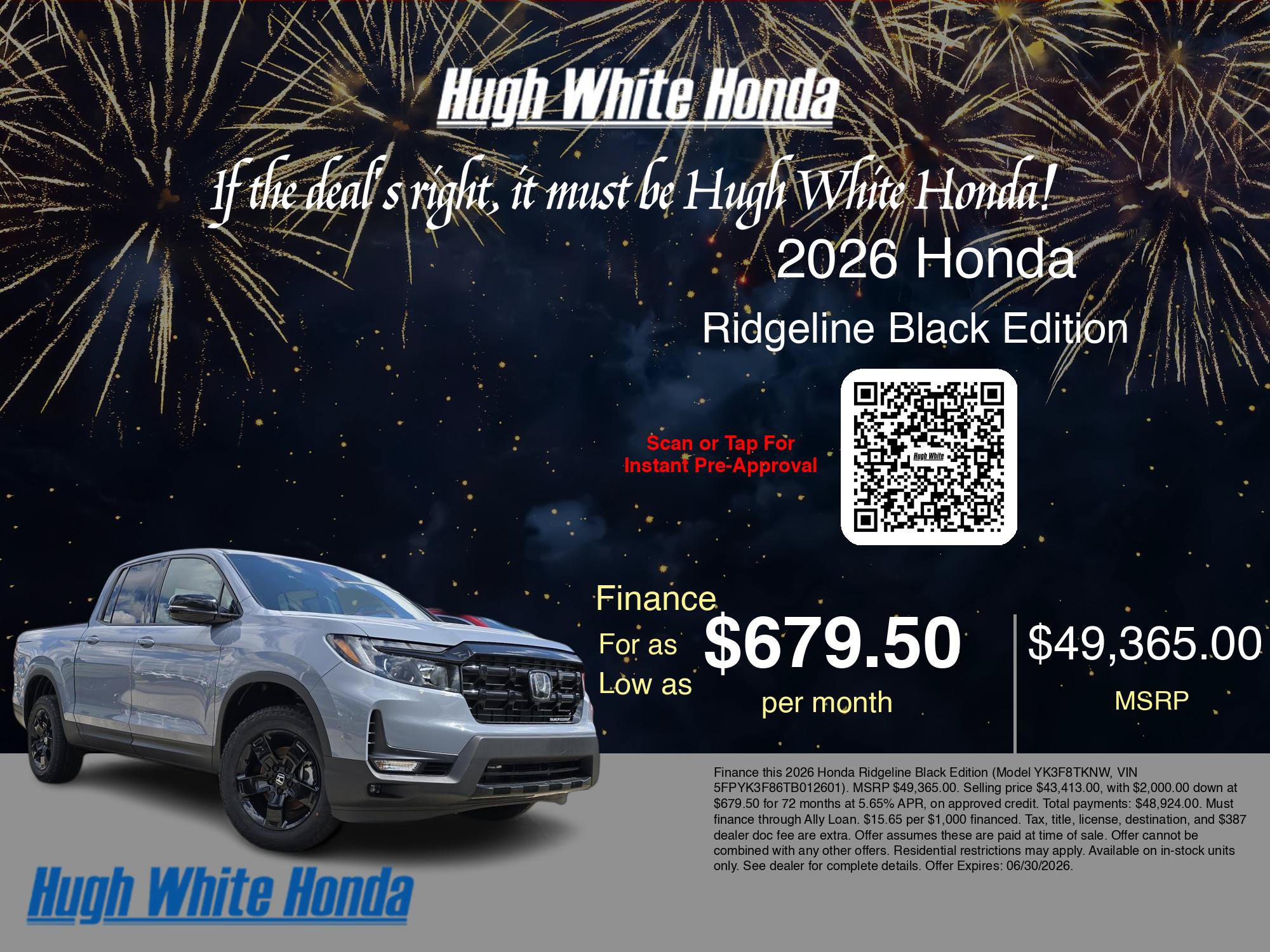 New 2026 Honda Ridgeline Black Edition image 7