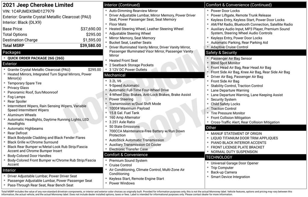 Used 2021 Jeep Cherokee Limited image 17