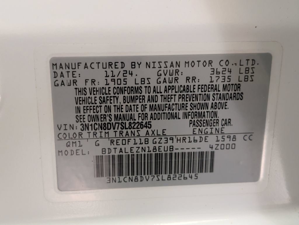 Used 2025 Nissan Versa S w/ Trunk Package FWD image 32