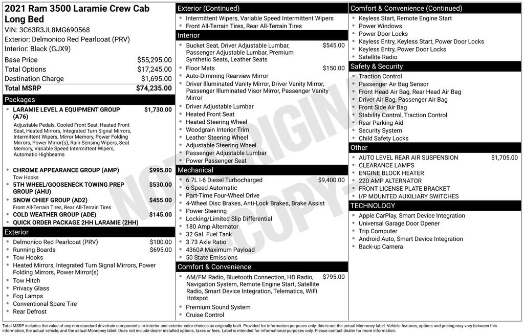 Certified 2021 RAM 3500 Laramie image 26