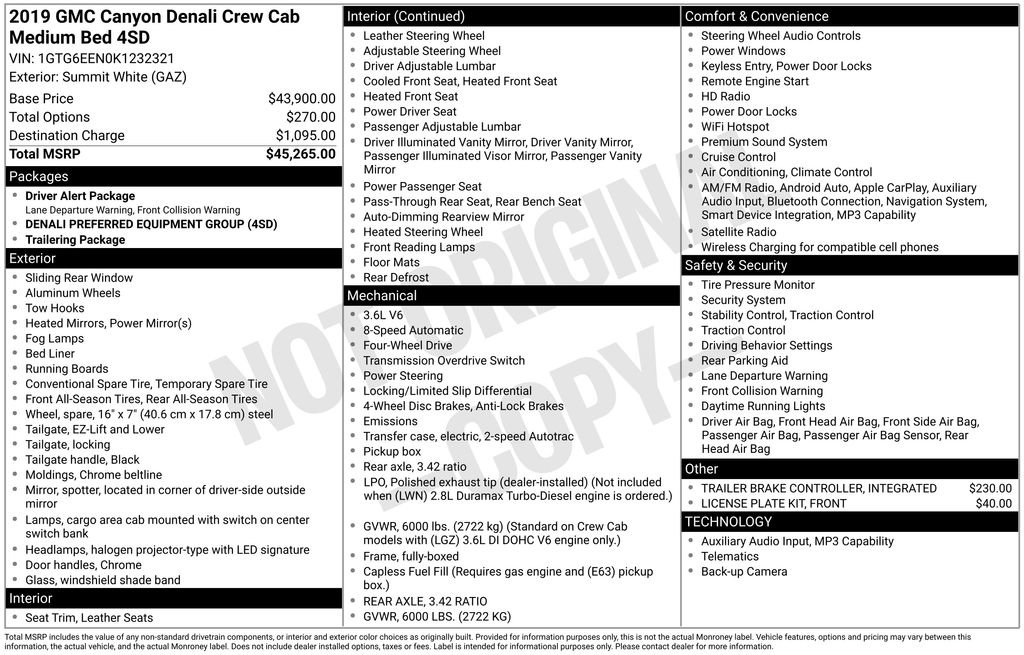Used 2019 GMC Canyon Denali AWD/4WD image 45