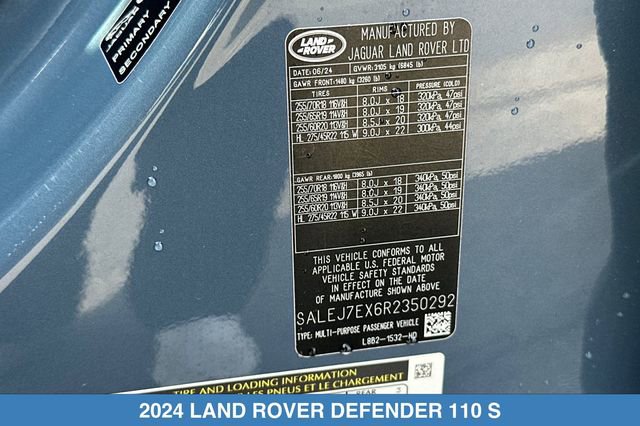 Used 2024 Land Rover Defender 110 S AWD/4WD image 32