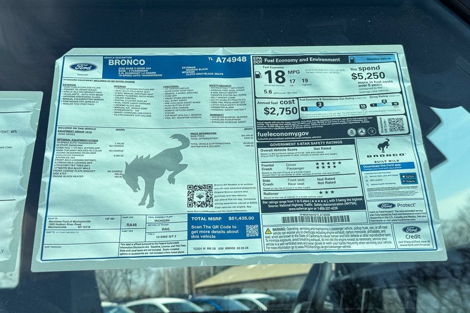 New 2026 Ford Bronco 2-Door w/ Sasquatch Package AWD/4WD image 13