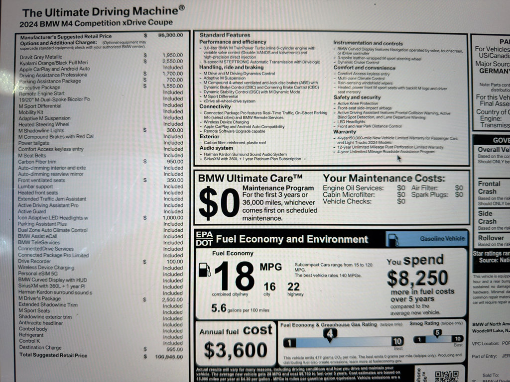 Used 2024 BMW M4 xDrive Competition w/ M Driver's Package image 32