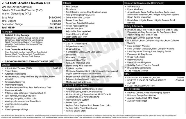 Used 2024 GMC Acadia Elevation AWD/4WD image 5