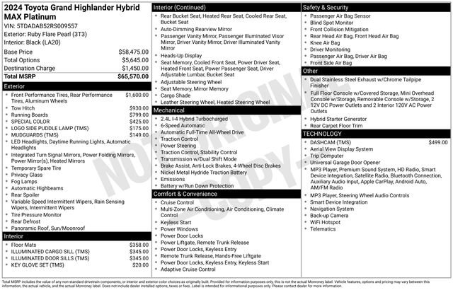 Used 2024 Toyota Grand Highlander AWD Hybrid image 34