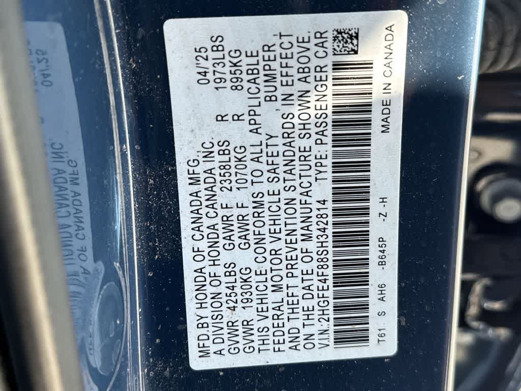 Certified 2025 Honda Civic Sport image 28