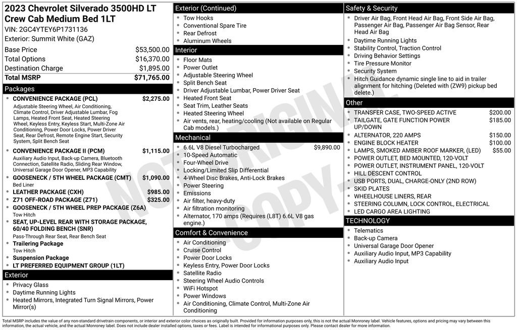 Used 2023 Chevrolet Silverado 3500 LT w/ Convenience Package AWD/4WD image 29