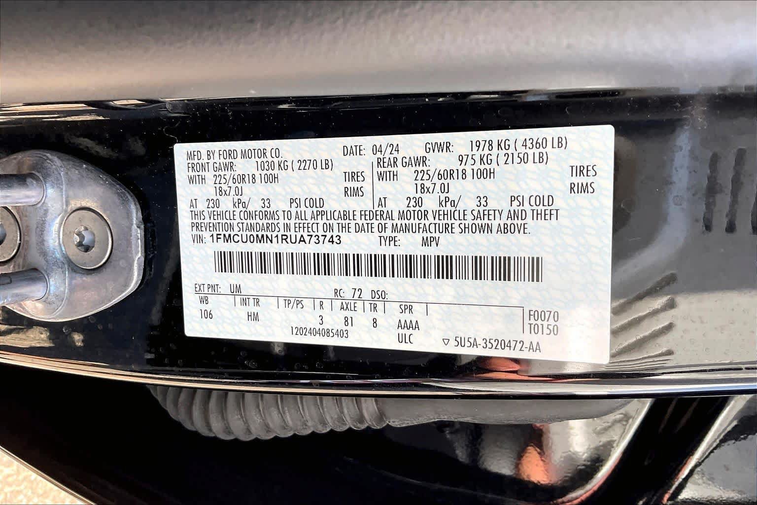 Used 2024 Ford Escape ST-Line FWD image 31