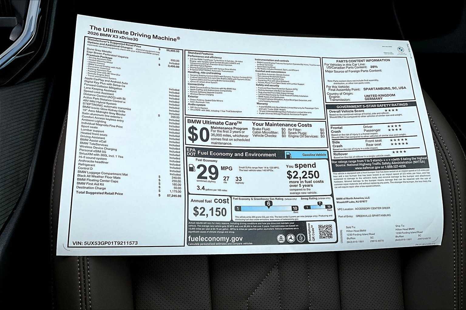 New 2026 BMW X3 xDrive30 w/ Premium Package image 18