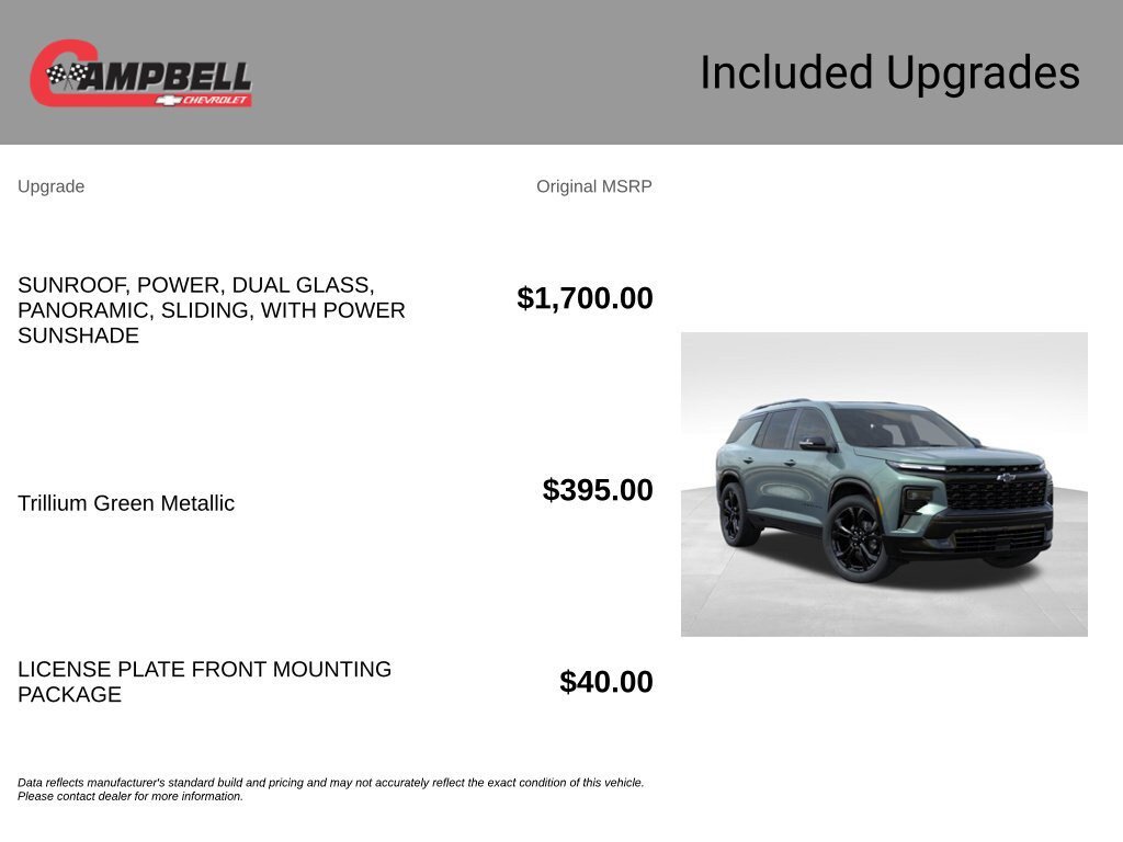 New 2027 Chevrolet Traverse RS AWD/4WD image 5
