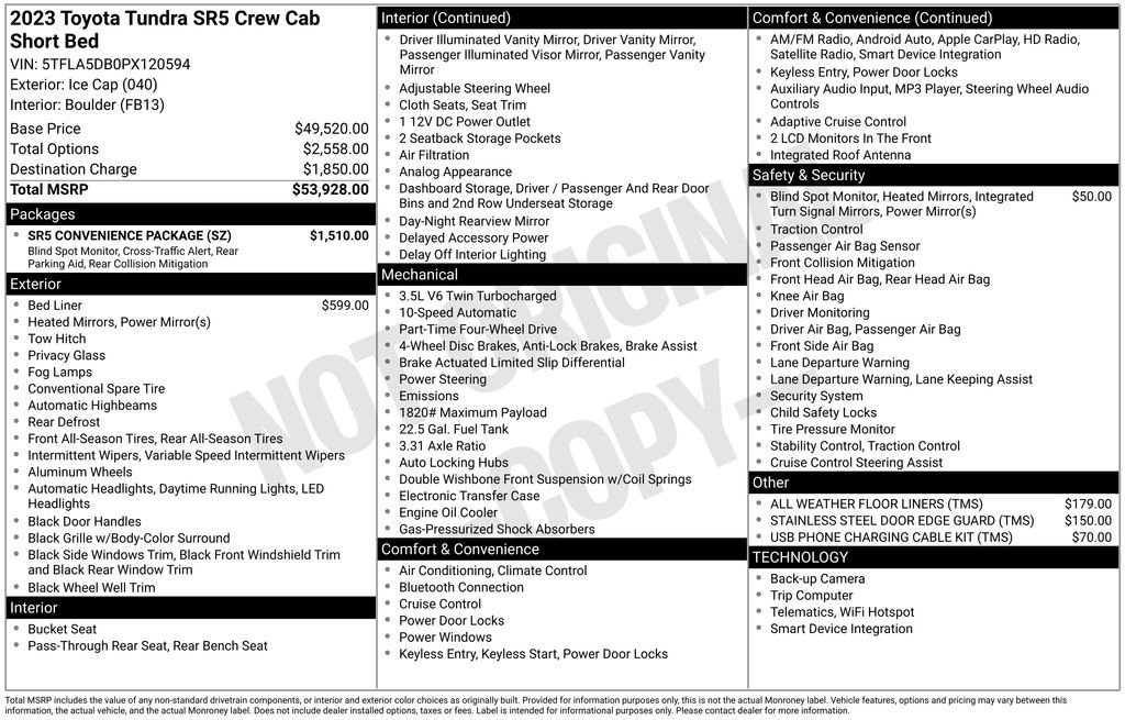 Used 2023 Toyota Tundra SR5 w/ SR5 Convenience Package image 6