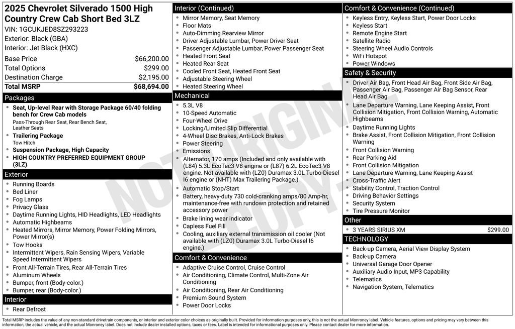 Used 2025 Chevrolet Silverado 1500 High Country AWD/4WD image 12