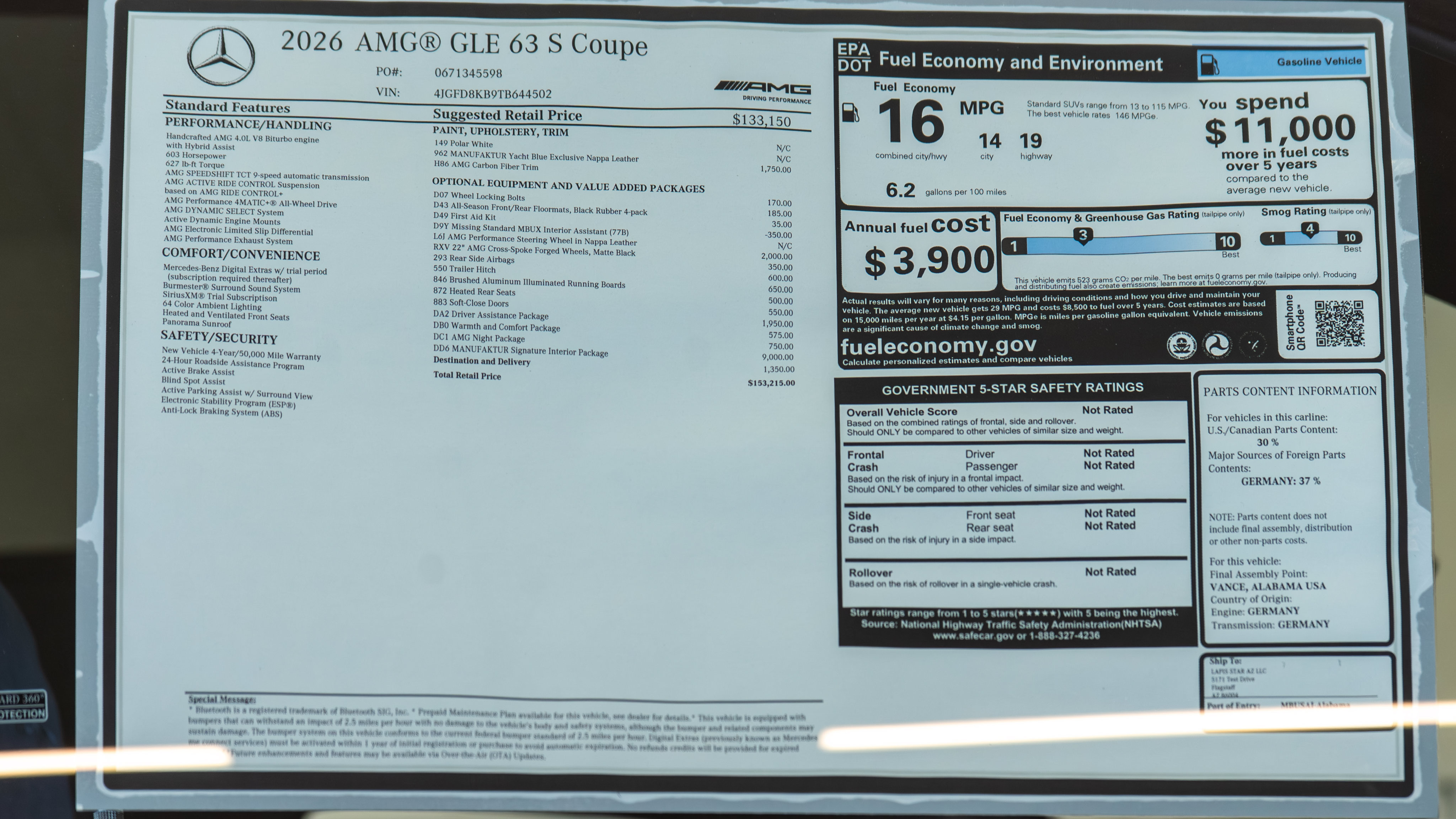 New 2026 Mercedes-Benz GLE 63 AMG S image 37