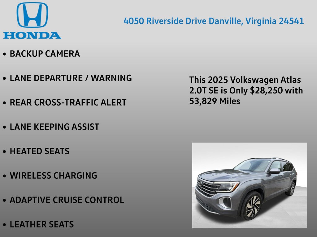 Used 2025 Volkswagen Atlas SE AWD/4WD image 12