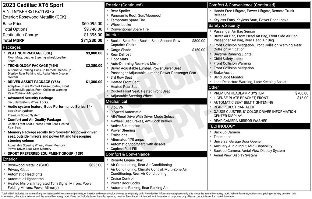 Certified 2023 Cadillac XT6 Sport w/ Platinum Package AWD/4WD image 40