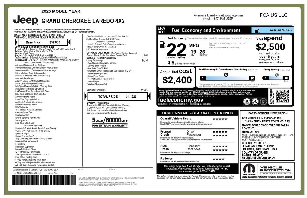 Used 2025 Jeep Grand Cherokee Laredo w/ Luxury Tech Group I image 4