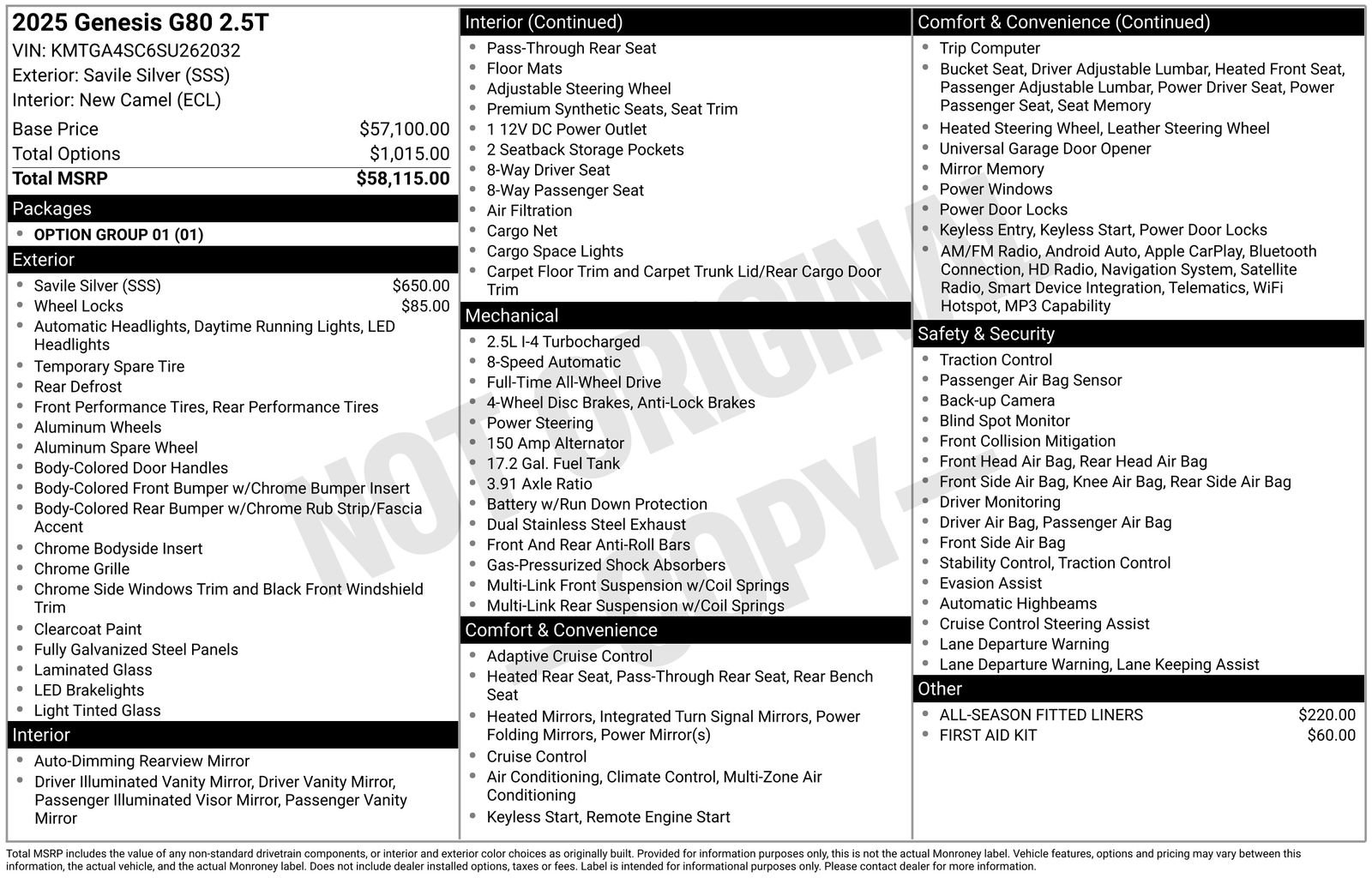 Used 2025 Genesis G80 2.5T image 34