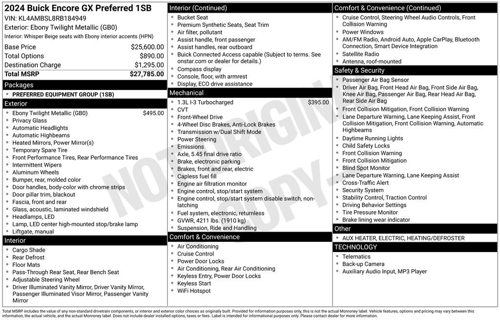 Used 2024 Buick Encore GX Preferred image 2