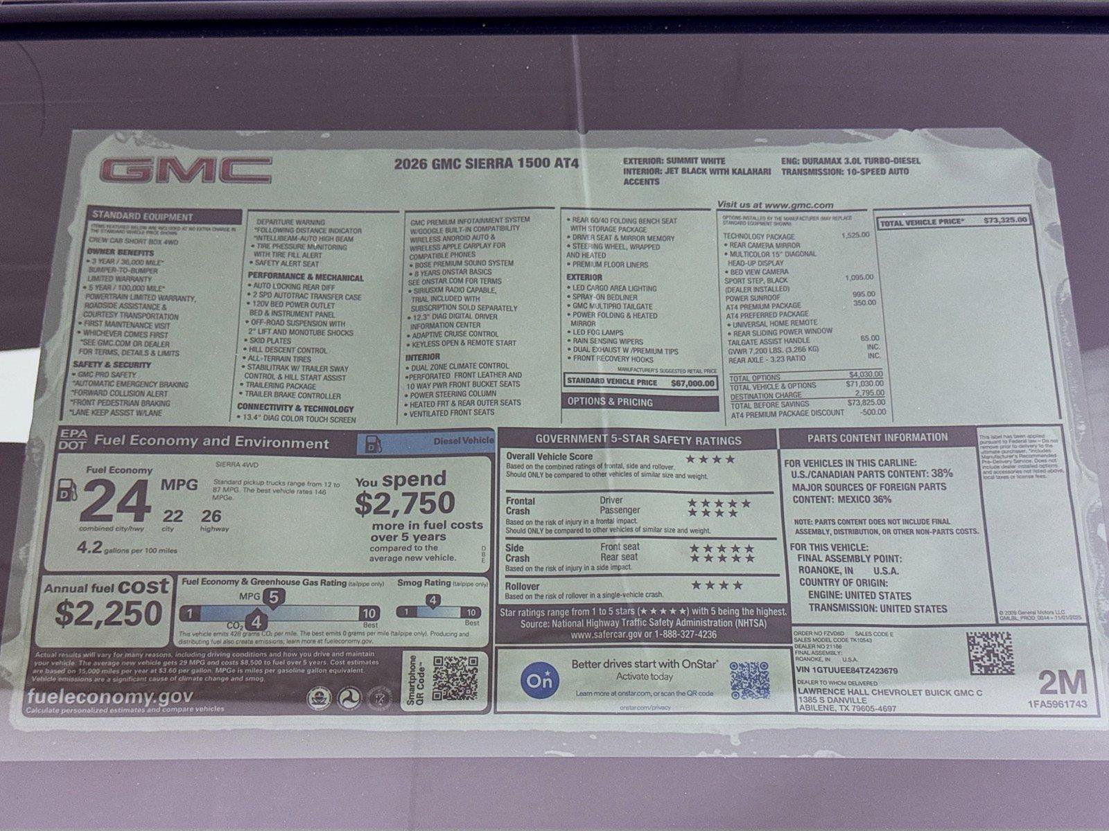 New 2026 GMC Sierra 1500 AT4 w/ AT4 Premium Package AWD/4WD image 20
