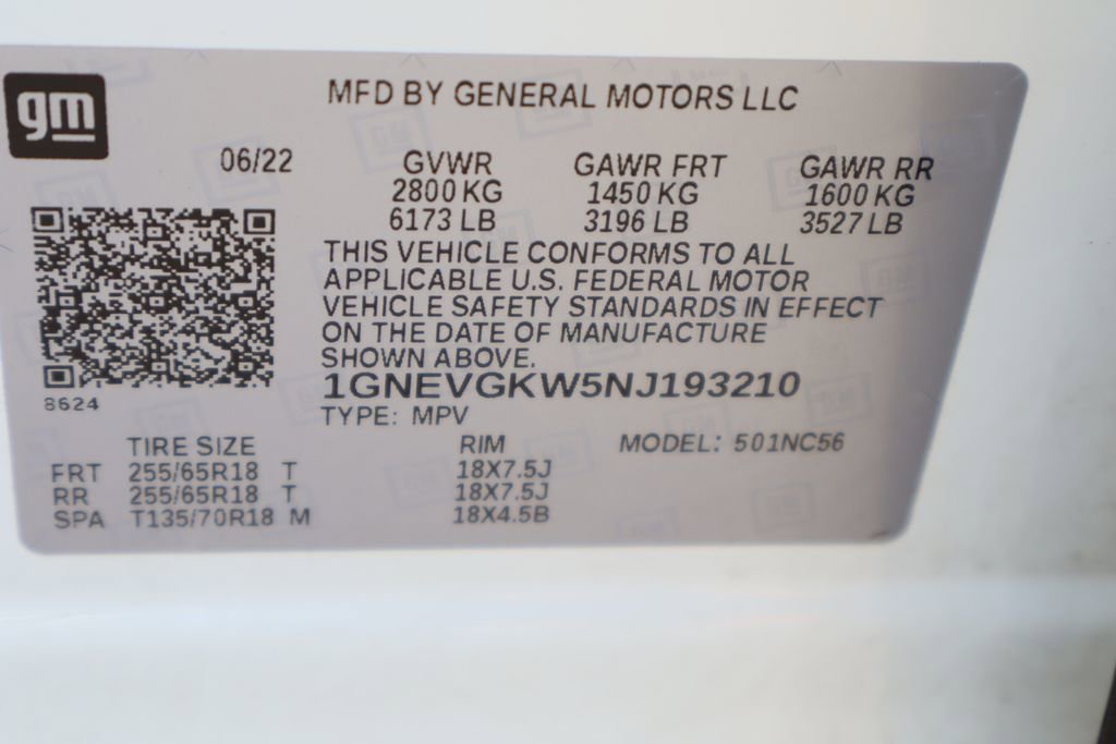 Used 2022 Chevrolet Traverse LT w/ LPO, Floor Liner Package image 34