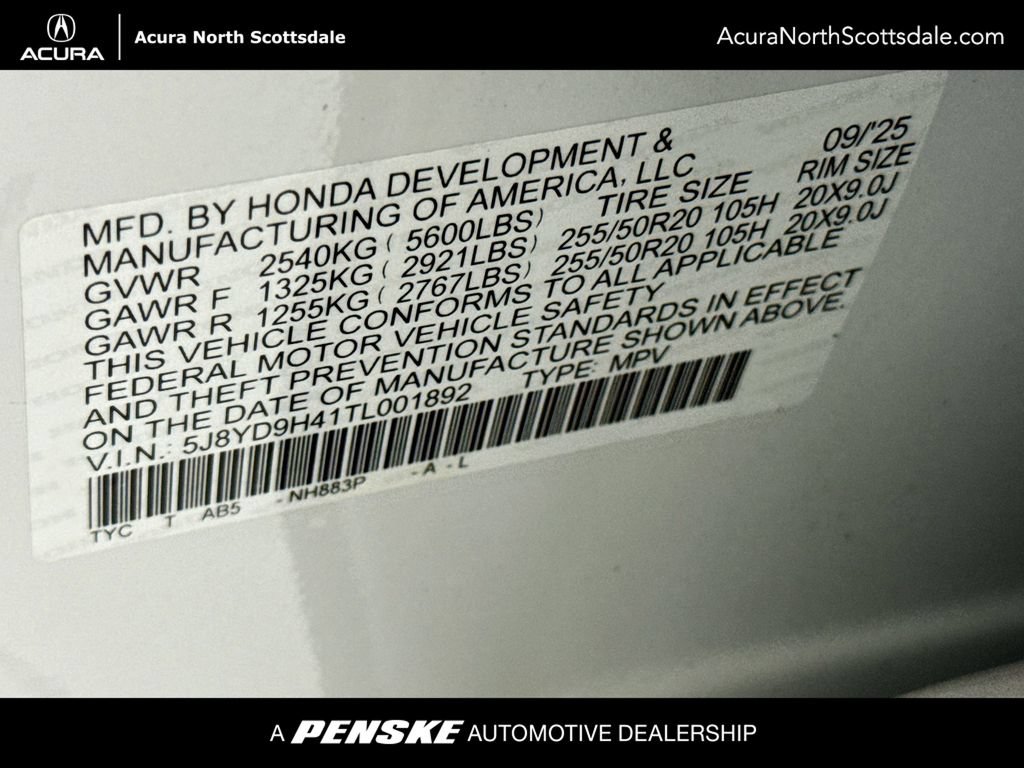 Certified 2026 Acura MDX w/ Technology Package FWD image 35